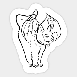 gargoyle cat Sticker